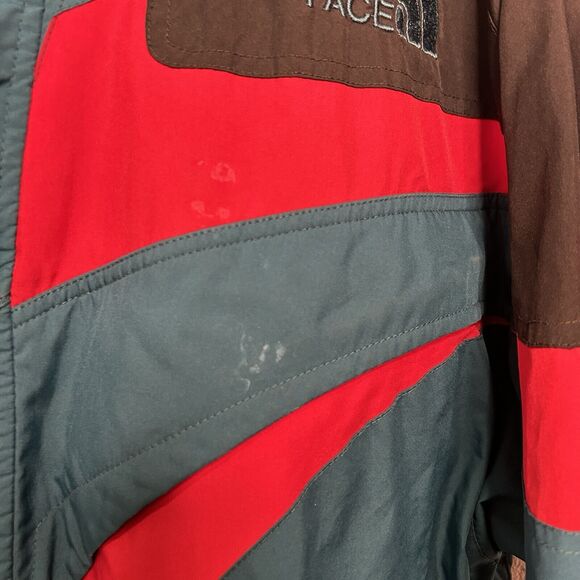 Vintage 90s The North Face Jacket Colorblock “Teal Red” 2024 - Picture 5 of 11